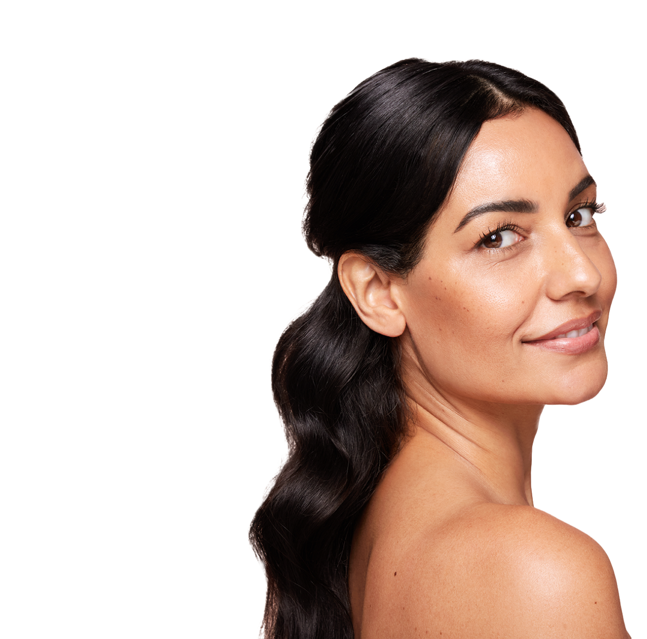 woman looking over shoulder
