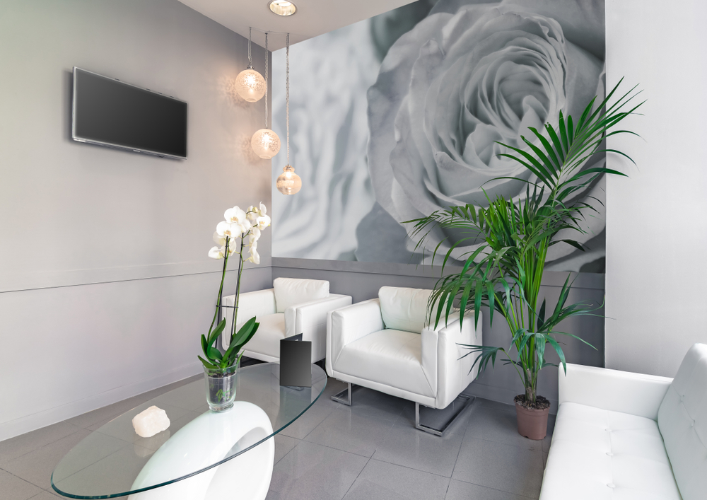 Modern lounge of allergan clinic